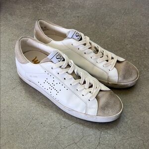 Sam Edelman White Sneakers with Beige Suede Accents